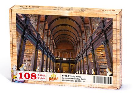 Trinity Kolej Kütüphanesi Ahşap Puzzle 108 Parça (KT02-C)