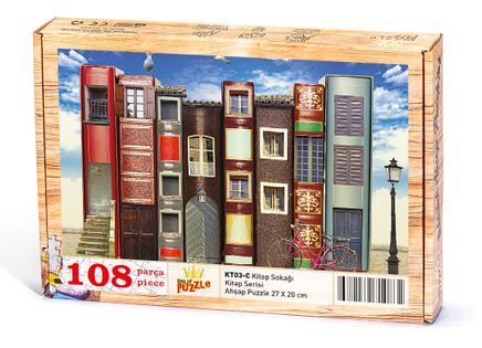 Kitap Sokağı Ahşap Puzzle 108 Parça (KT03-C)