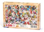 Kitap Kolaj Ahşap Puzzle 108 Parça (KT07-C)