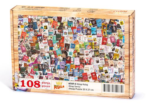 Kitap Kolaj Ahşap Puzzle 108 Parça (KT07-C)