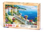 Sahil Kasabası / Tırabzanlı Yol Ahşap Puzzle 108 Parça (MZ06-C)