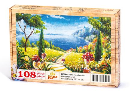 Sahil Merdivenleri Ahşap Puzzle 108 Parça (MZ08-C)