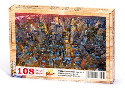 Manhathan New York Ahşap Puzzle 108 Parça (UK04-C)