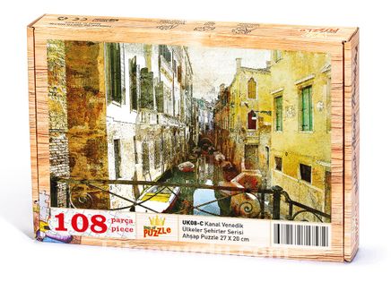 Kanal Venedik Ahşap Puzzle 108 Parça (UK08-C)