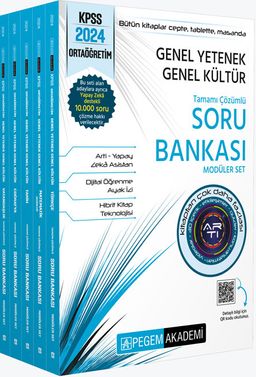 2024 KPSS Genel Yetenek Genel Kültür Ortaöğretim Tamamı Çözümlü Soru Bankası Modüler Set (6 Kitap)