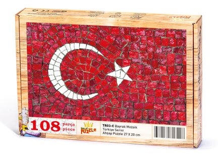 Bayrak Mozaik Ahşap Puzzle 108 Parça (TR03-C)
