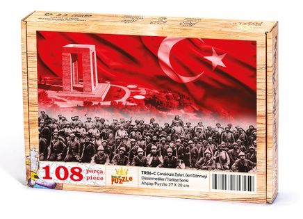 Çanakkale Zaferi Geri Dönmeyi Düşünmediler Ahşap Puzzle 108 Parça (TR06-C)