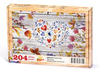 Çiçekli Kalp Ahşap Puzzle 204 Parça (AS01-CC)