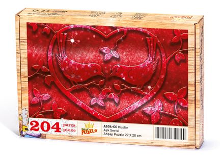 Kuşlar Ahşap Puzzle 204 Parça (AS04-CC)
