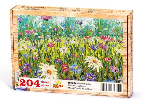 Yabani Çiçekler Ahşap Puzzle 204 Parça (BC06-CC)