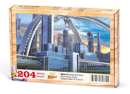 Fütüristik Şehir Ahşap Puzzle 204 Parça (BK02-CC)