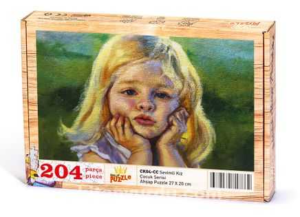 Sevimli Kız Ahşap Puzzle 204 Parça (CK04-CC)