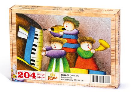 Çocuk Trio Ahşap Puzzle 204 Parça (CK06-CC)