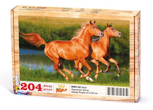 Atlar Ahşap Puzzle 204 Parça (HV01-CC)