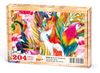 Renkli Papağanlar Ahşap Puzzle 204 Parça (HV05-CC)