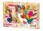 Renkli Papağanlar Ahşap Puzzle 204 Parça (HV05-CC)
