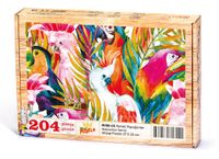 Renkli Papağanlar Ahşap Puzzle 204 Parça (HV05-CC)