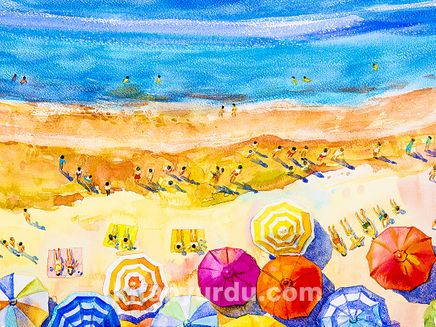 Plaj ve Renkli Şemsiyeler Ahşap Puzzle 204 Parça (MZ04-CC)