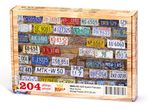 ABD Eyalet Plakaları Ahşap Puzzle 204 Parça (OB03-CC)