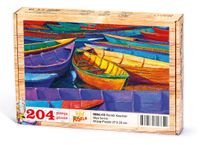 Renkli Kayıklar Ahşap Puzzle 204 Parça (OB04-CC)
