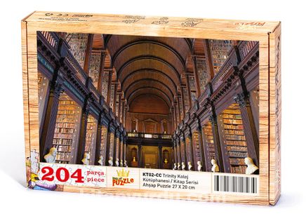 Trinity Kolej Kütüphanesi Ahşap Puzzle 204 Parça (KT02-CC)