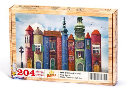 Kitap Sokağı Ahşap Puzzle 204 Parça (KT03-CC)