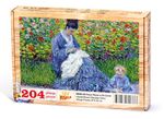 Bayan Monet ve Bir Çocuk / Claude Monet Ahşap Puzzle 204 Parça (KR05-CC)