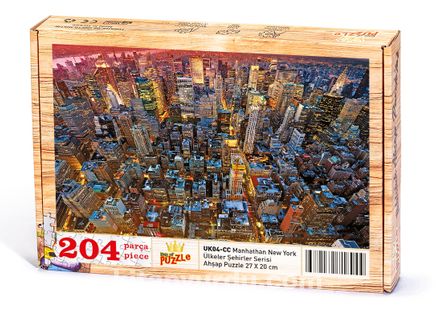 Manhathan New York Ahşap Puzzle 204 Parça (UK04-CC)