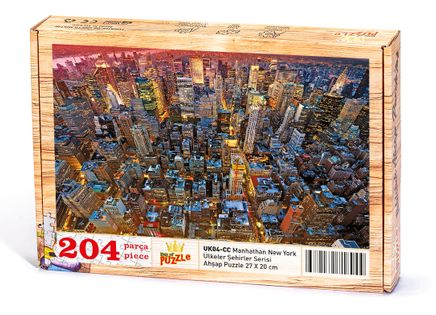 Manhathan New York Ahşap Puzzle 204 Parça (UK04-CC)