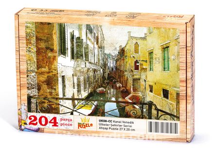 Kanal Venedik Ahşap Puzzle 204 Parça (UK08-CC)