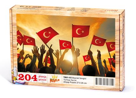 Bayrak Sevgisi Ahşap Puzzle 204 Parça (TR01-CC)