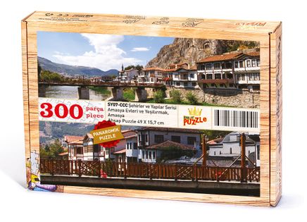 Amasya Evleri ve Yeşilırmak Amasya Ahşap Puzzle 300 Parça (SY07-CCC)