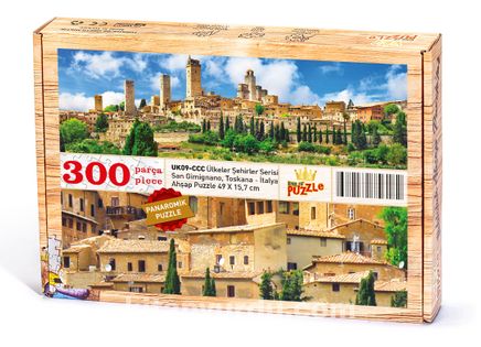 San Gimignano Toskana - İtalya Ahşap Puzzle 300 Parça (UK09-CCC)