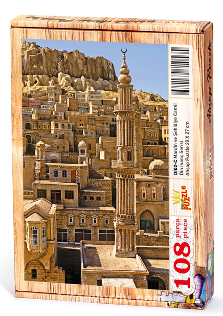 Mardin ve Şehidiye Camii Ahşap Puzzle 108 Parça (DI02-C)