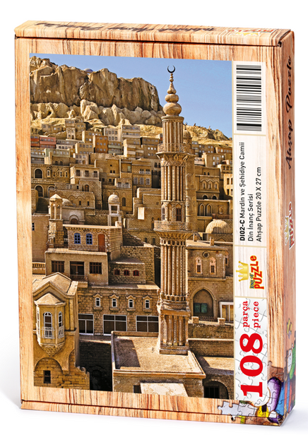 Mardin ve Şehidiye Camii Ahşap Puzzle 108 Parça (DI02-C)