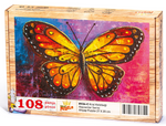 Kral Kelebegi Ahşap Puzzle 108 Parça (HV24-C)