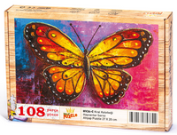 Kral Kelebegi Ahşap Puzzle 108 Parça (HV24-C)