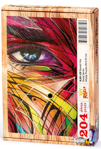 Renkli Yüz Ahşap Puzzle 204 Parça (KJ01-CC)