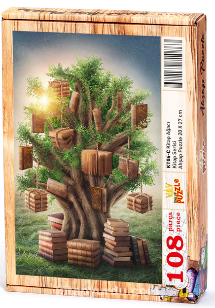 Kitap Ağacı Ahşap Puzzle 108 Parça (KT06-C)