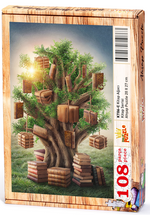 Kitap Ağacı Ahşap Puzzle 108 Parça (KT06-C)