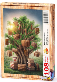 Kitap Ağacı Ahşap Puzzle 108 Parça (KT06-C)