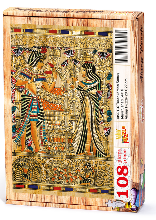 Tutankamon Sunuş Ahşap Puzzle 108 Parça (MS01-C)