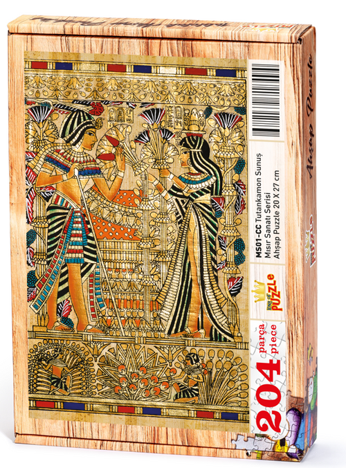 Tutankamon Sunuş Ahşap Puzzle 204 Parça (MS01-CC)