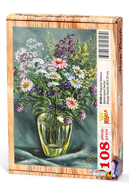 Papatya Vazosu Ahşap Puzzle 108 Parça (NT05-C)