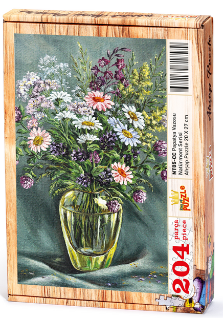 Papatya Vazosu Ahşap Puzzle 204 Parça (NT05-CC)