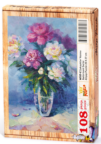 Şakayıklar Vazosu Ahşap Puzzle 108 Parça (NT07-C)
