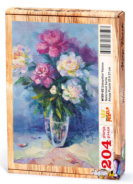 Şakayıklar Vazosu Ahşap Puzzle 204 Parça (NT07-CC)	
