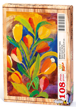 Laleler Tablo Ahşap Puzzle 108 Parça (NT09-C)