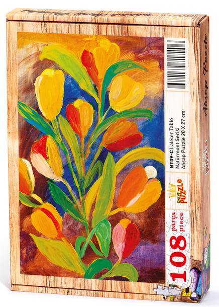 Laleler Tablo Ahşap Puzzle 108 Parça (NT09-C)