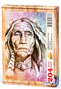 Yaşlı Kızılderili Ahşap Puzzle 204 Parça (PT02-CC)